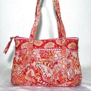 Vera Bradley sherbet paisley tote
